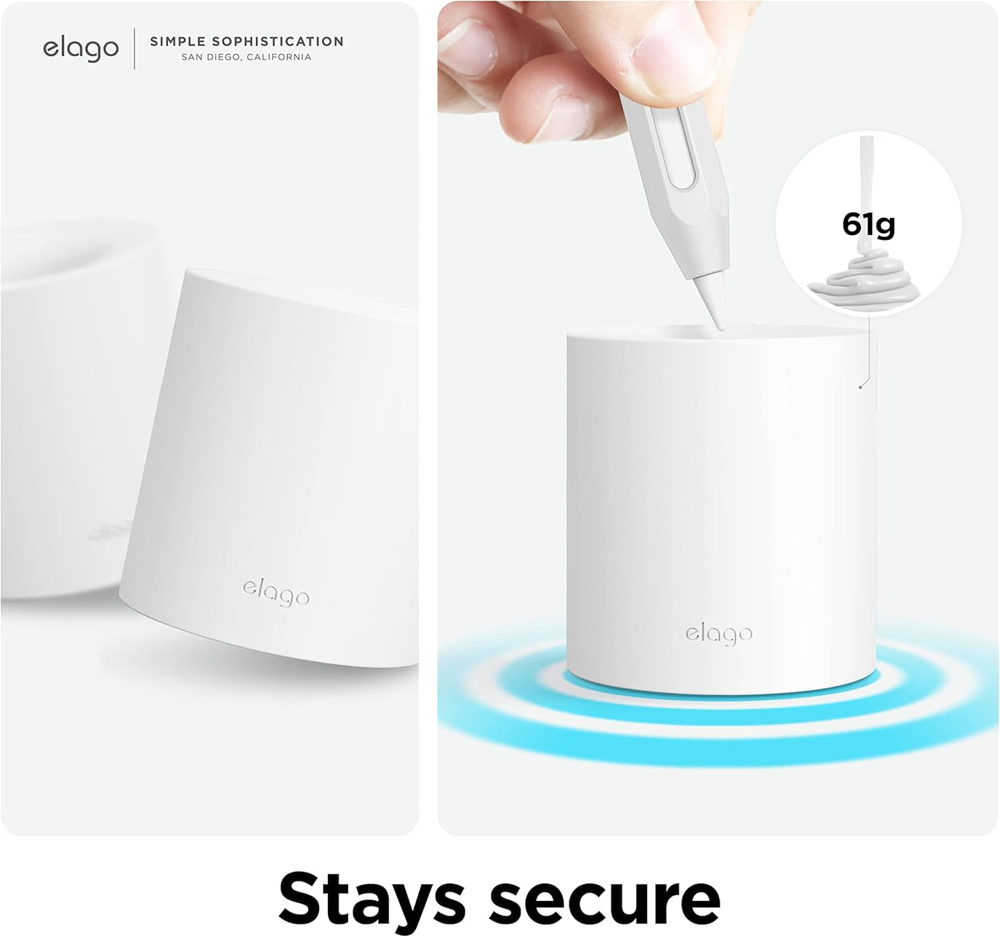 elago Pencil Stand Compatible with Apple Pencil Pro, Apple Pencil (1st & 2nd Generation) and Apple Pencil (USB-C) and Any Tablet Stylus with or Without Pencil Case or Sleeve [Black]