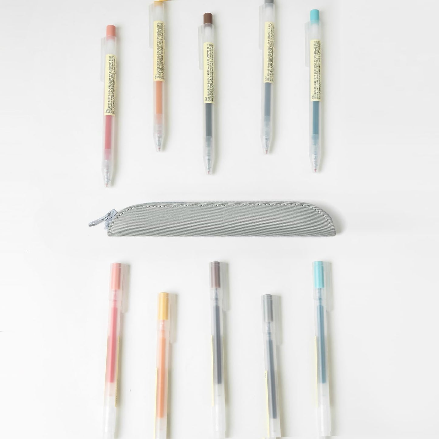 Pencil Case Durable Pencil Pouch for Pens School Featuring Oxford Lap Design (Khaki,Oxford)