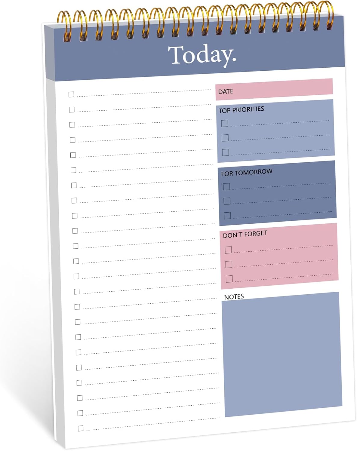 104 Pgs To Do List Notepad - Daily Planner Notepad Undated 52 Duplex-Printed Undated Sheets Tear Off, 6.5" x 9.8" Checklist Productivity Organizer with Hourly Schedule for Tasks