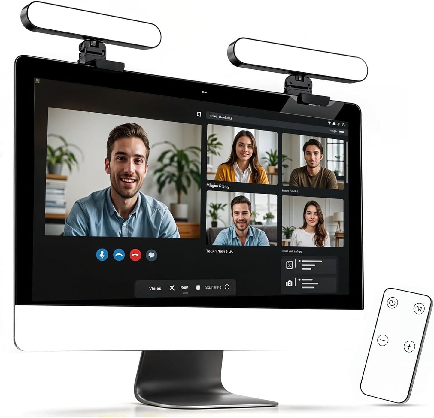 Monitor Light Bar for Computer & Laptop – Remote&Touch Control, Streaming Video Light, Adjustable Key Light for Desk & Zoom Meetings, Screen Lamp with Remote Control, USB Powered Computer Light