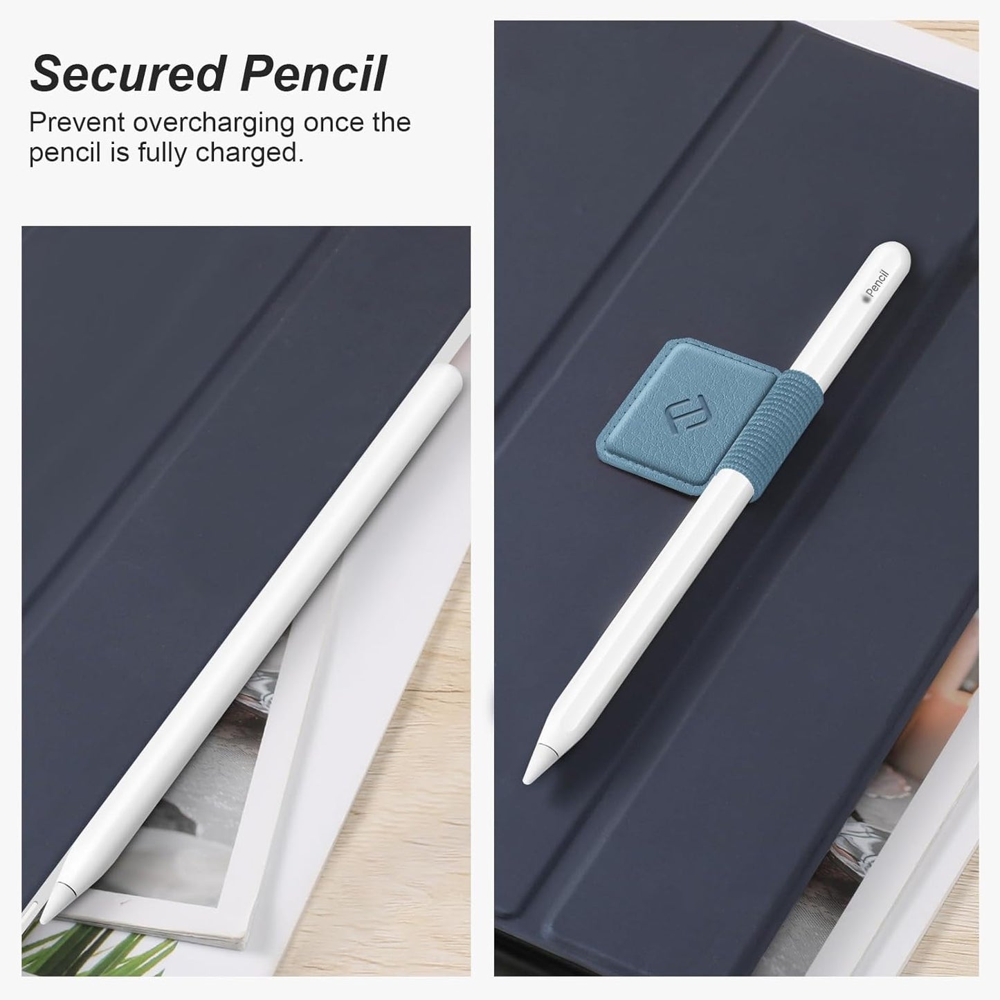 Fintie 4 Pack Pen Loop Holder for Apple Pencil Pro, Apple Pencil (USB-C / 1st / 2nd Generation) and Stylus Pens, Elastic Adhesive Leather Sleeve Attached to Cases, Black