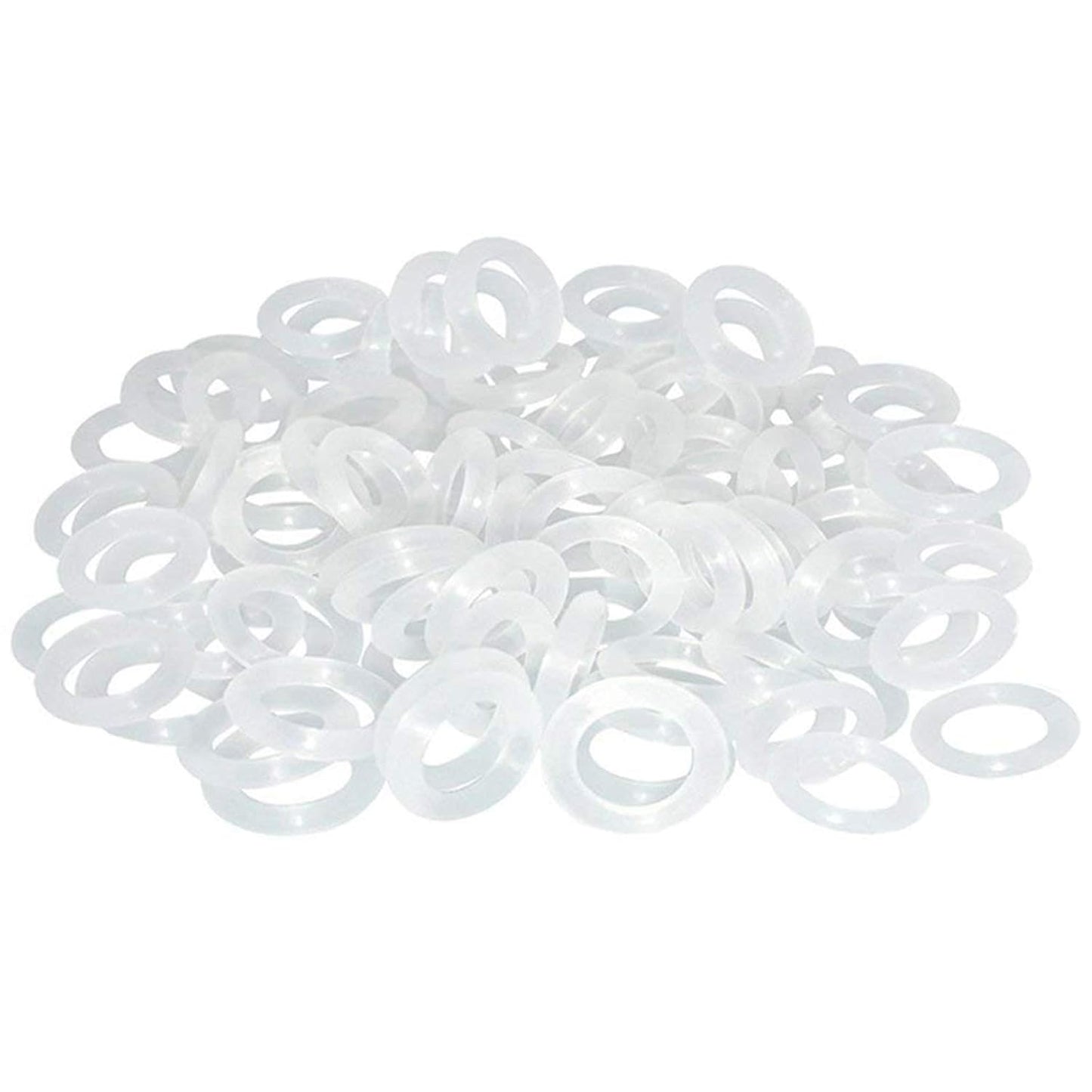 120Pcs Clear Rubber O-Ring Keyboard, O-Rings Keycaps, Switch Dampeners Keycap, for Cherry MX Key Switch Keyboards Dampers,White