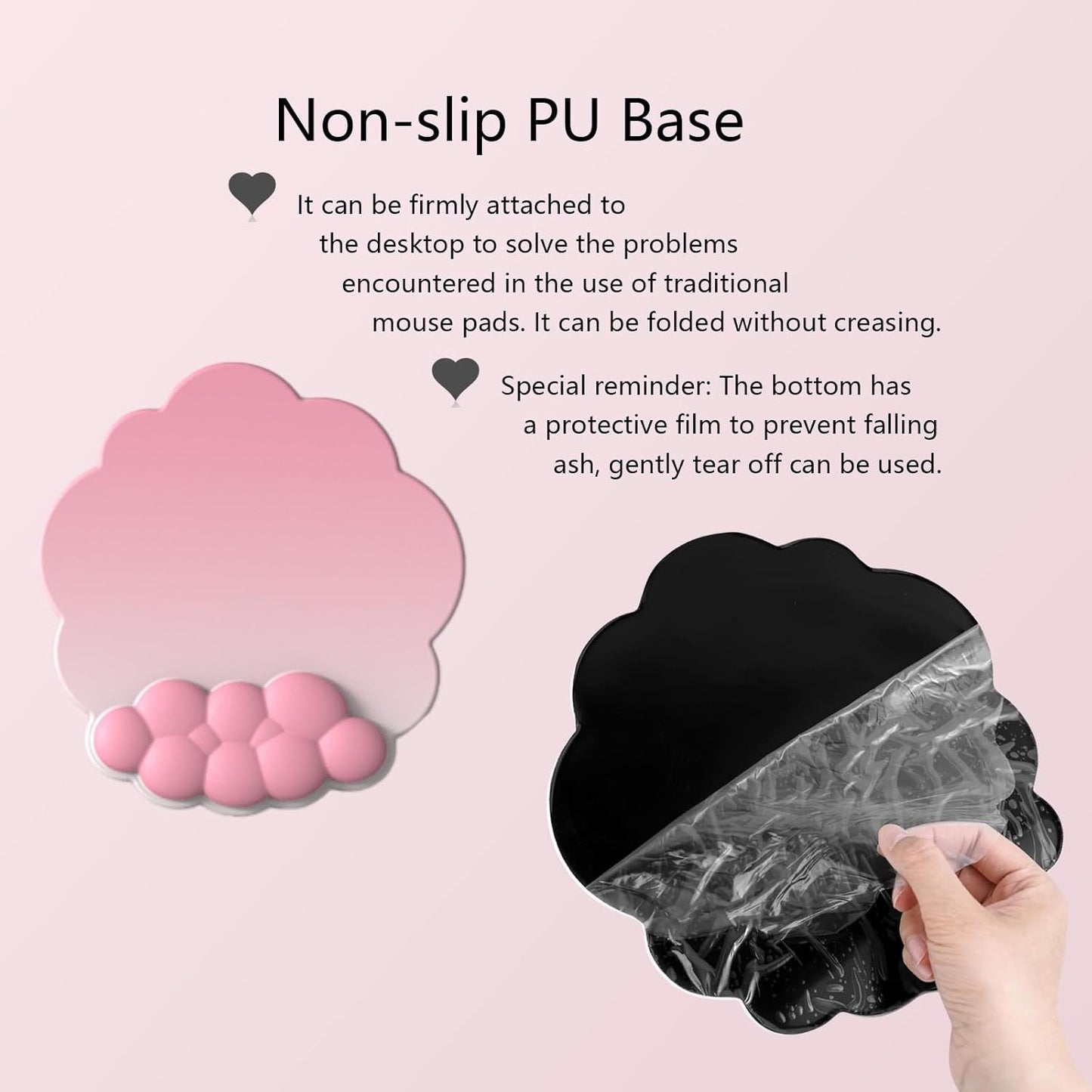 Cloud Keyboard Wrist Rest Dark Green Mouse Pad with Wrist Rest Ergonomic Wrist Pad Memory Foam Non-Slip Wrist Support for Computer Laptop Gaming Home Office Relief Typing Pain Green