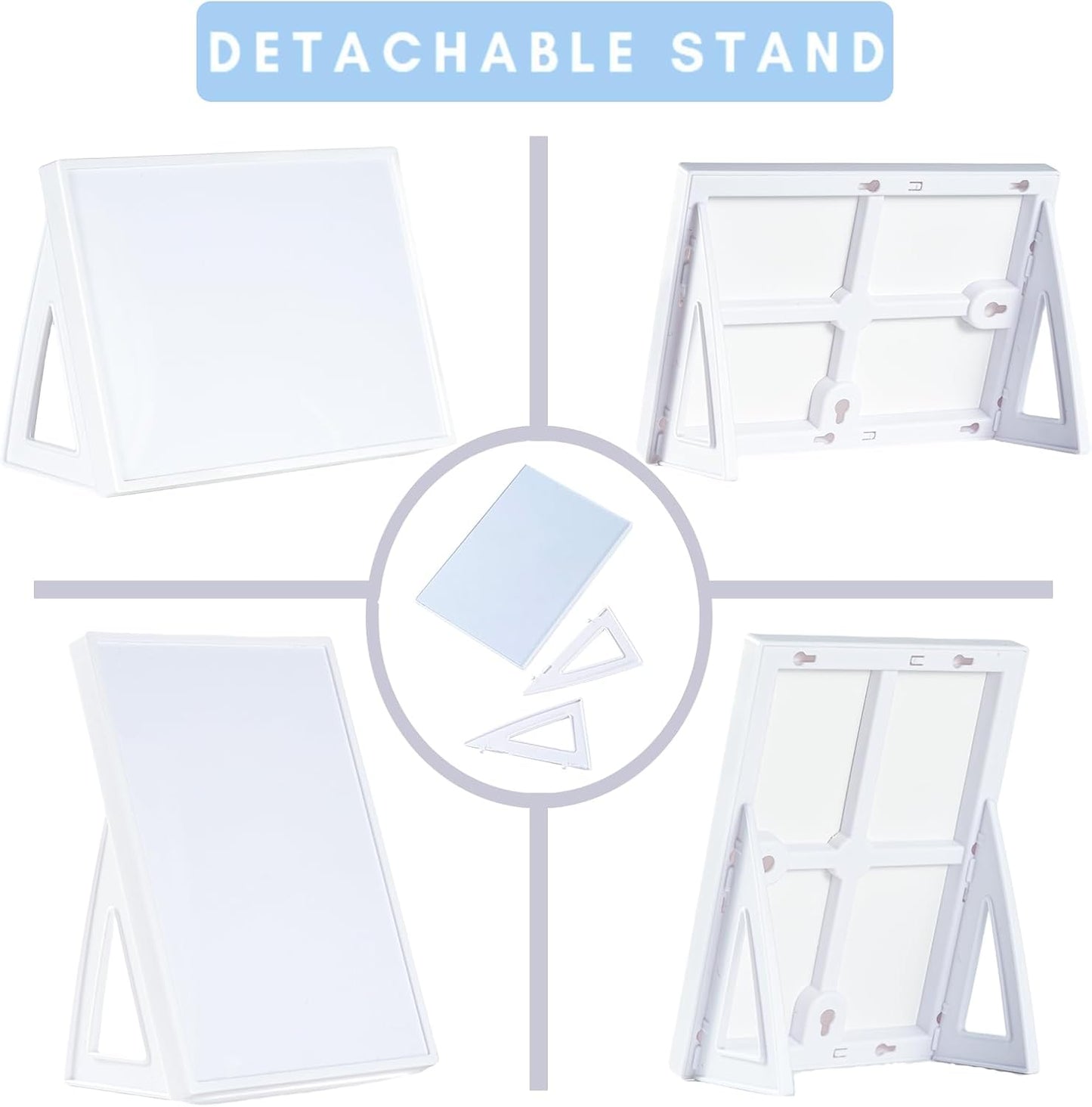 Desktop Dry Erase Board, Small Whiteboard with Stand, A5 Size 8.3 x 5.8 Inches with A Dry Erase Marker, Detachable Stand & to Do List Card (A5)