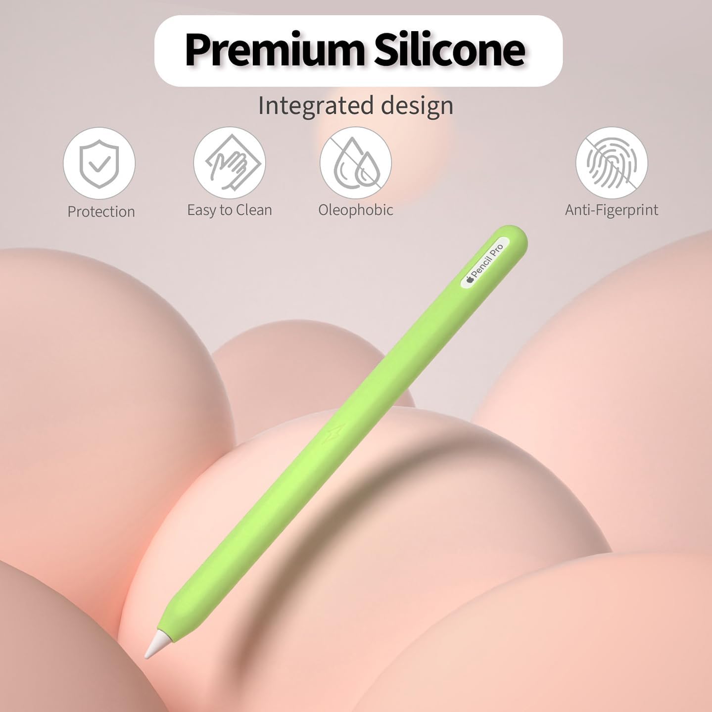 Ultra Thin Protective Pencil Cover for Apple Pencil Pro &Apple Pencil 2nd Gen Silicone Case Sleeve Compatible with Apple Pencil Pro (Pink)