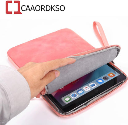 CAAORDKSO 9-11 Inch Tablet Sleeve Case, Tablet Bag Carrying Travel Pouch for iPad 11-inch A16 2025, 11 inch iPad Air M3 M2 / Pro M4, 10.2 10.9" iPad, Galaxy Tab S8/S9 11"/ Galaxy Tab A9+ Bag, Purple