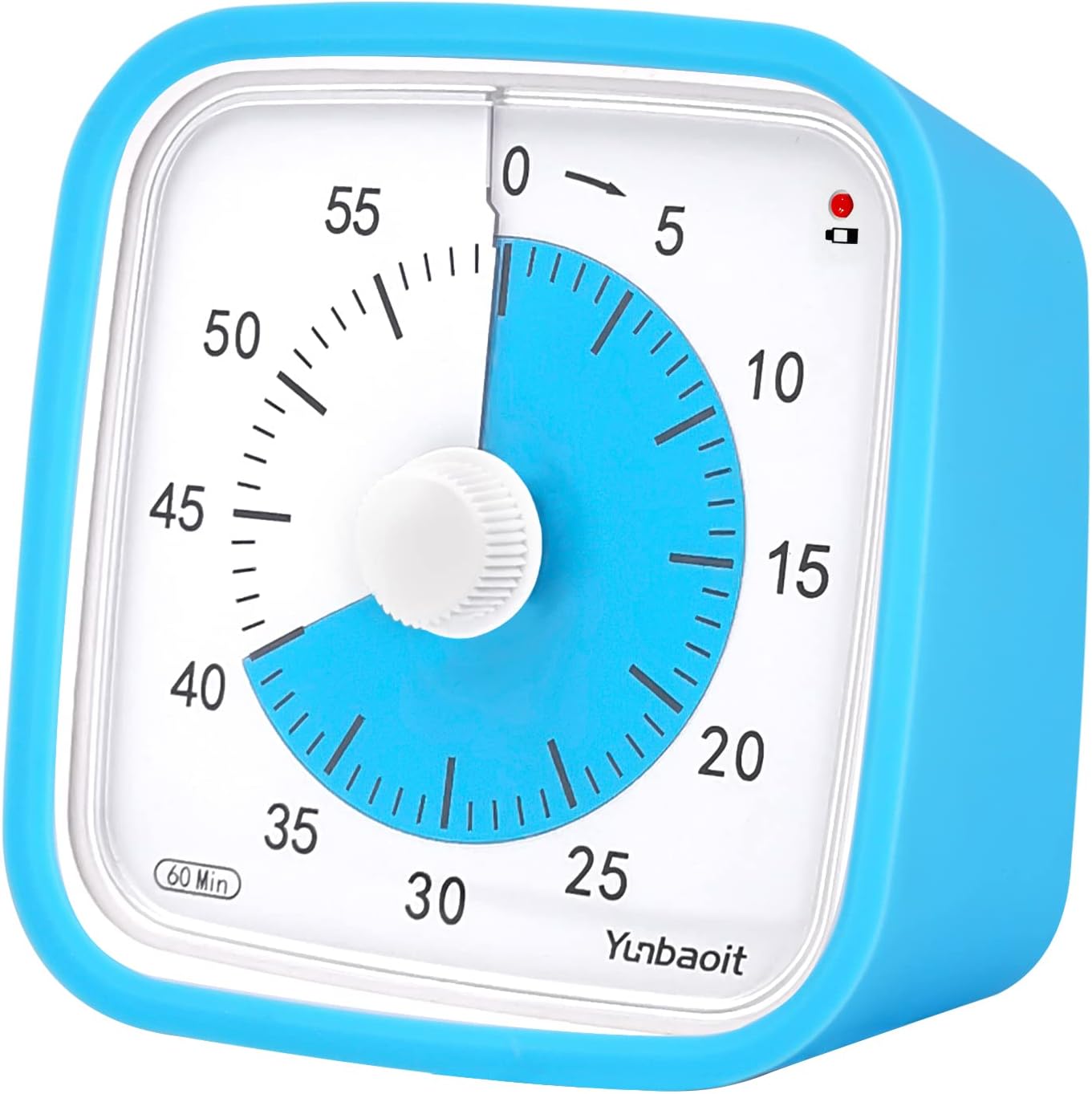 Yunbaoit Visual Timer with Protective Case, Rainbow Disk 60 Minute Countdown Timer for Kids and Adults, Silent Time Management Tool(Blue Rainbow)
