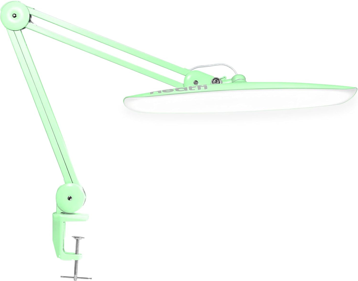 Neatfi XL 2200 Lumens 24W LED Desk Lamp – Shadow-Free Task Lighting | 4-Level Dimming | Home Office & Crafts Use | 20-Inch Wide Head (White, Non-CCT with Clamp)