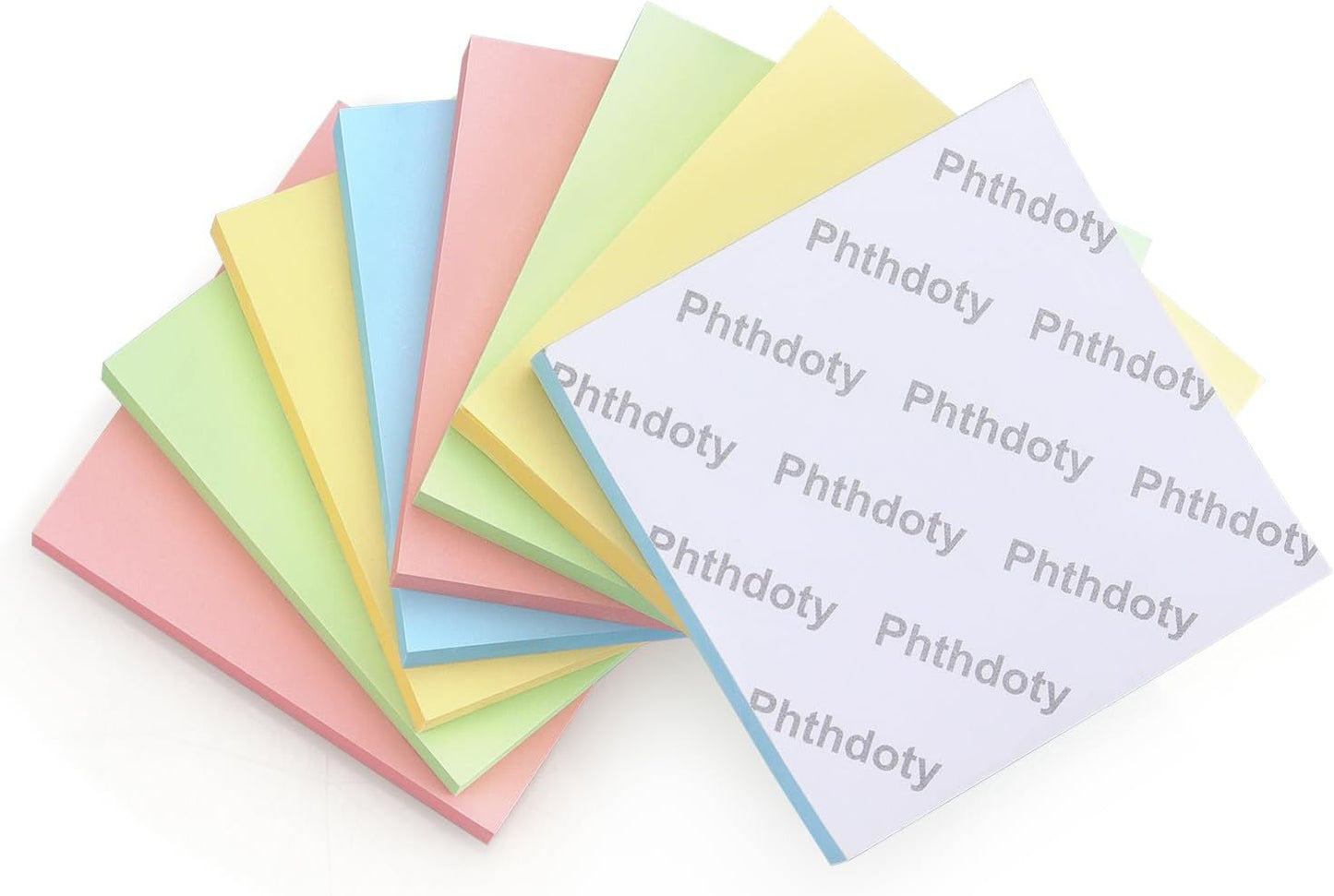Phthdoty 8 Pads Pop Up Sticky Notes 3x3 Refills Bright Colors Self-Stick Notes Pads Super Adhesive Sticky Notes Great Value Pack