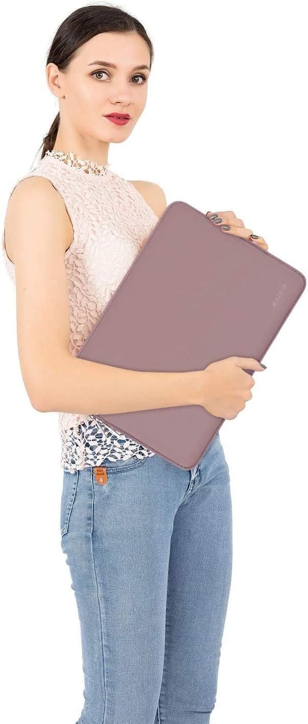 MOSISO Laptop Case 13.3 inch, 13-13.3 inch Laptop Sleeve Bag Compatible with MacBook Air/Pro 13/Pro 14 M5 M4 M3 M2 M1, HP Dell ASUS Lenovo, Neoprene Computer Sleeve Bag with Small Case, Baby Pink - Colors B
