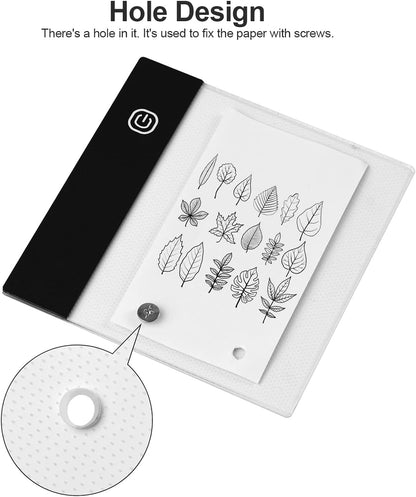 Flip Book Kit with Mini USB LED Light Pad – 300 Sheets Pre-Drilled Animation Paper & Adjustable Binding Screws – Drawing & Tracing Flip-Book Set for Kids, Teens & Hobby Animators
