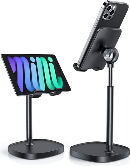 LISEN Cell Phone Stand Phone Holder for Desk Office Decor, Office Desk Accessories Women PC Gaming Essentials iPhone Stand Gadgets Men Gift for Father Fit OtterBox Case Switch iPad Air Tablet 4-10 in