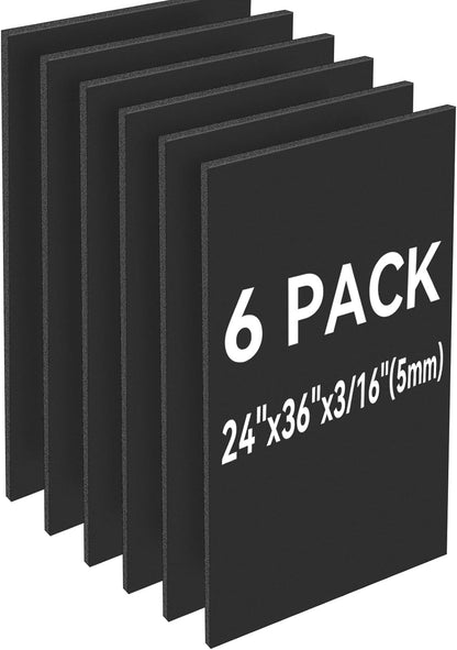 3 Pack White Foam Board 24"x36", 0.23" Thick Foam Core Board for Projects, White Poster Board for Painting, Displaying, and Craft Projects