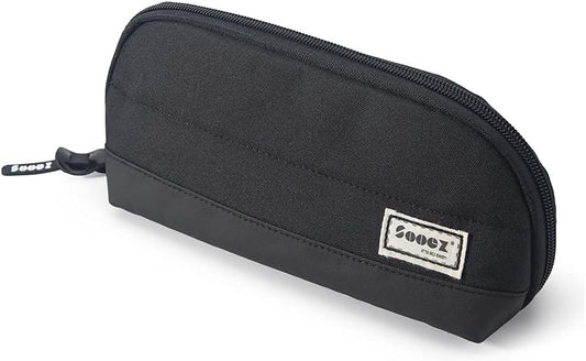 Sooez Wide-Opening Pencil Pen Case, Lightweight & Spacious Pencil Bag Pouch Box Organizer, Aesthetic Supply with Triangular Design for Adults, Grey