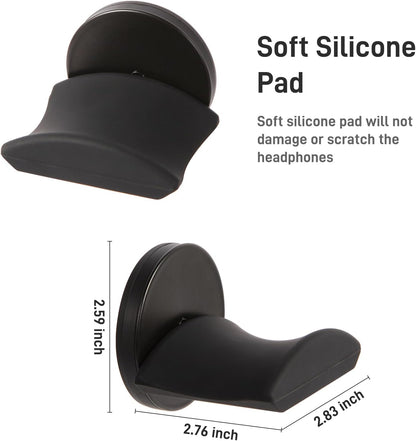 Magnetic Headphone Holder, up to 30lbs, Headset Hooks, Headphone Hanger for Desk & Table, Headphone Mount Stand with Rubber Pad, Compatible with All Computer/Gaming Headsets