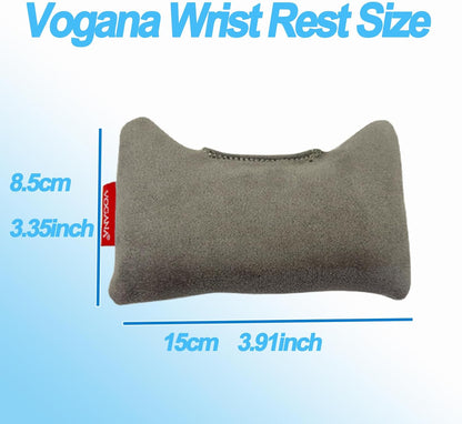 Vogana 1 Piece Mouse Soft Wrist Rest| Made from Suede and Mouse Support 100% Wool fillingr| for Computer, Laptop, PC Gaming Grey