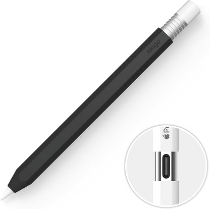 elago Classic Pencil Case Compatible with Apple Pencil (USB-C), Perfect Grip, Protective Skin, Silicone Sleeve, Supports Magnetic Attachment [Yellow]