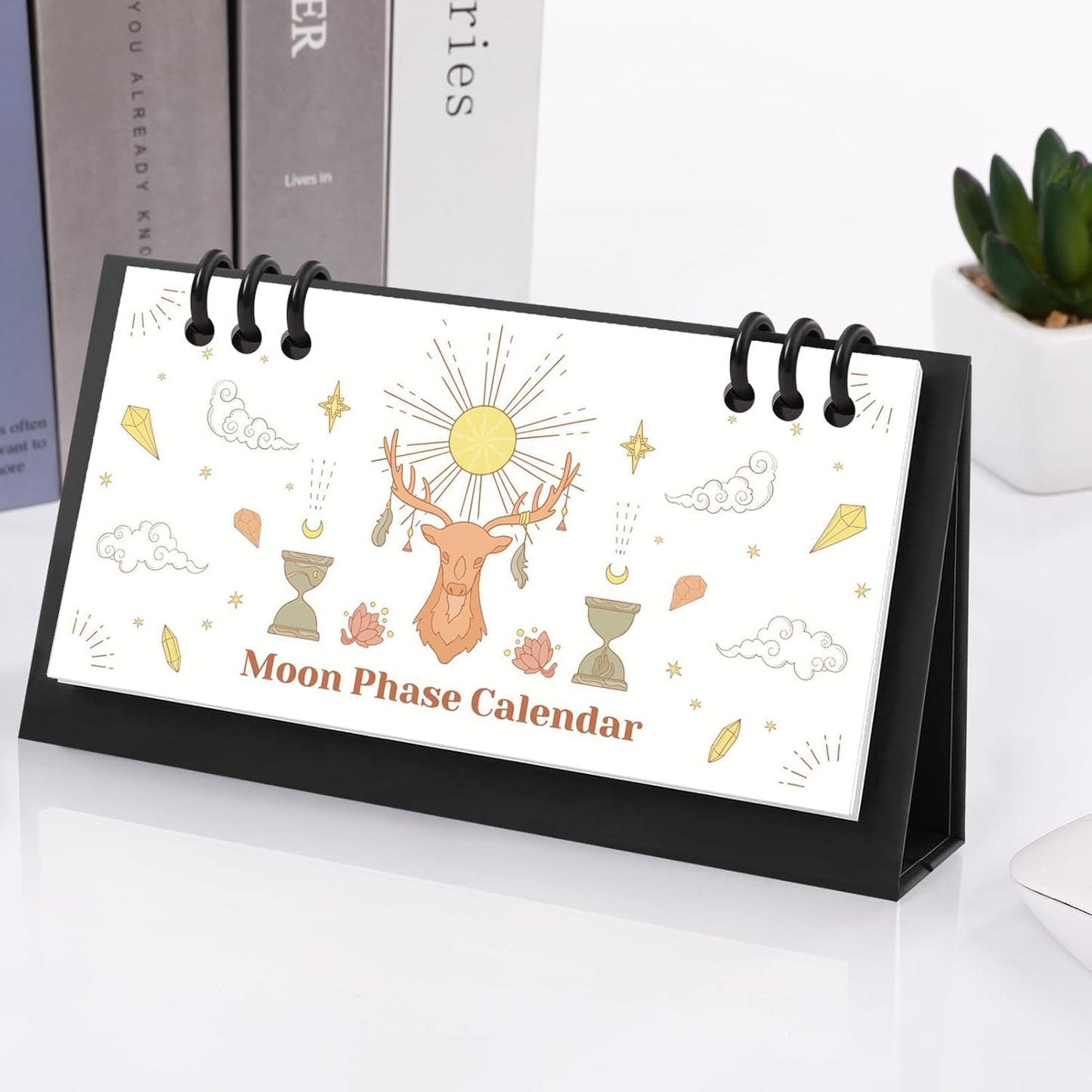 KONVINIT Small Desk Calendar 2026-2027, 6.3" x 3.1", 2026 Desk Calendar - Runs From January 2026 Until December 2027, 24 Months Mini Desktop Calendar for School, Home and Office Supplies