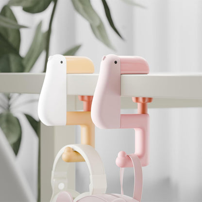 3PCS Thinking Duck Foldable Desk Hook for Bag – Adorable Non-Slip Bag Holder for Table, Compact Portable Desk Hook for Office, Home(Holds 11 lbs)