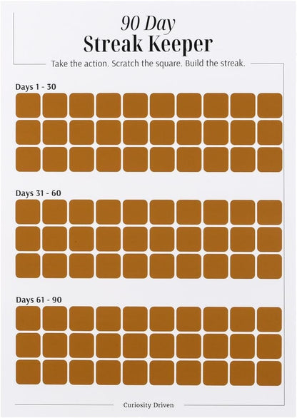 Daily Habit Tracker for Women – 30-Day Goal & Productivity Chart with Scratch-Off Motivation (8.3" x 11.7") | The Streak Keeper with Encouraging Prompts & Bonus Habit Guide