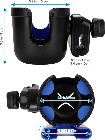 Accmor 2-in-1 Walker Cup Holder with Phone Holder, Wheelchair Cup Holder, Rollator Cup Holder, Cup Phone Holder for Walker, Wheelchair, Rollator, Mobility Scooter
