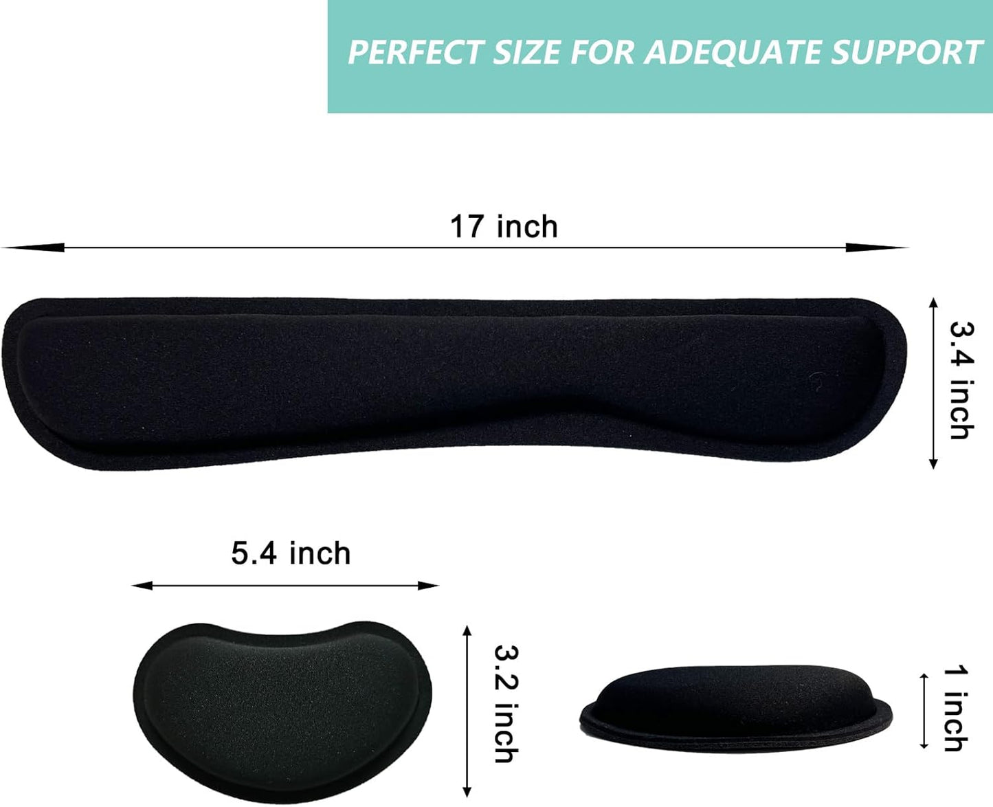 Keyboard Wrist Rest Mouse Wrist Support Set, Memory Foam Wrist Rest Pad for Computer Laptop Keyboard Mouse, Ergonomic Wrist Cushion Support for Typing Pain Relief, Gaming Home Office, Flowers Grass
