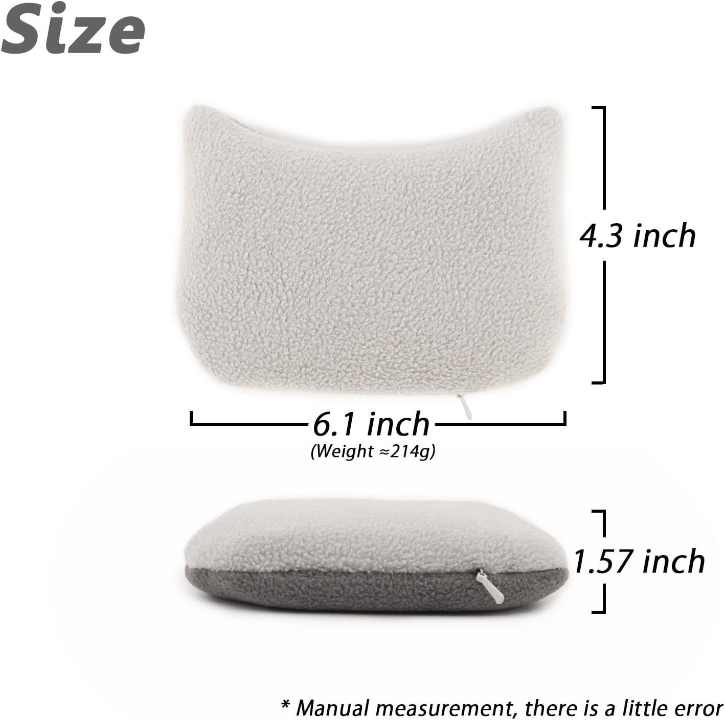 Large Mouse Wrist Rest Bean Bag, Ergonomic Mouse Support Pad Filled Ergo Beads for Computer, Laptop, PC Gaming (Gray)