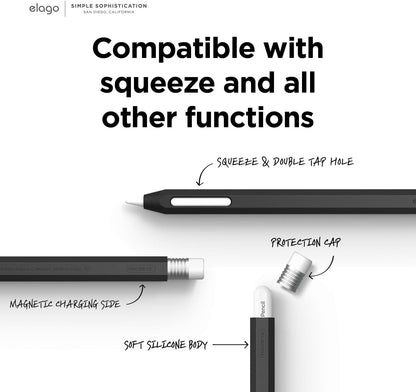 elago Compatible with Apple Pencil Pro Case & Apple Pencil 2nd Generation Case, Compatible with Magnetic Charging, Double Tap, Squeeze, Haptic (Must Read Installation Instructions) [Lovely Pink]