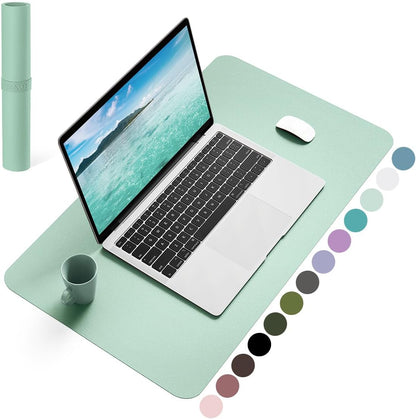 YSAGi Non-Slip Leather Desk Pad, Waterproof Laptop Computer Desk Keyboard Mat, Table Protector Blotter Mat, Large Mouse Pad for Office/Work/Home/Decor(Black, 31.5" x 15.7")