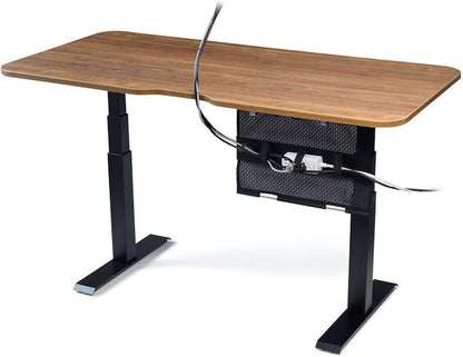 PERFECT POSTURE Mesh Cable Organizer – Under Desk Cable Management with Adjustable Straps, Flexible Mesh, Easy-Access Design, & Standing Desk Compatible – 37.4” (Gray)