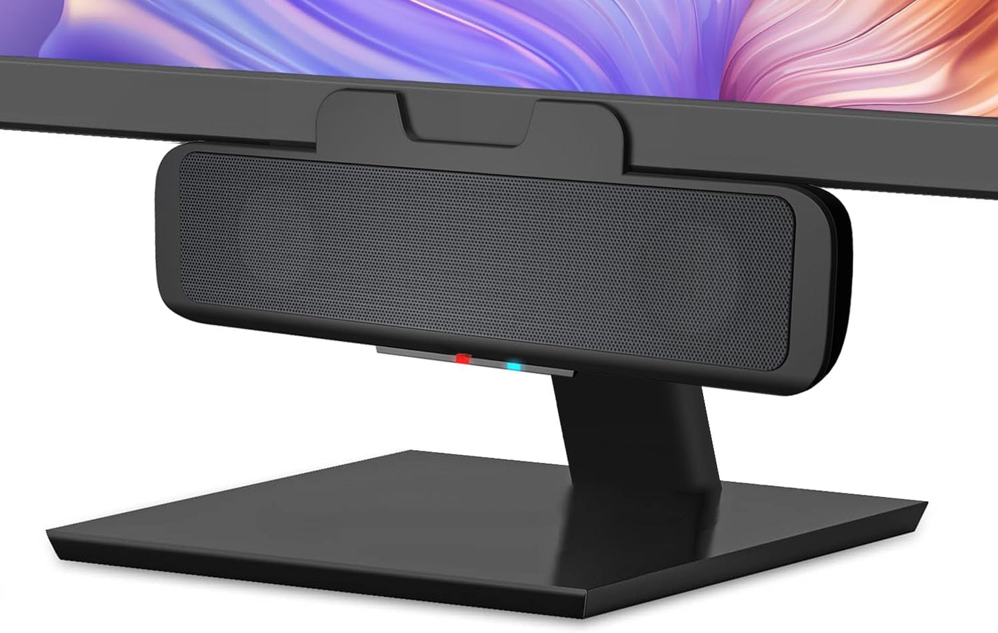 Cyber Acoustics USB Speaker Bar with LED Lights (CA-2890GX) – USB Powered Speaker Bar for PC and Mac, Dynamic LED Lights Sync to Music, Clamps to Monitors up to 1.5 Inches, Great for Music and Gaming