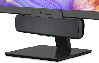 Cyber Acoustics USB Speaker Bar with LED Lights (CA-2890GX) – USB Powered Speaker Bar for PC and Mac, Dynamic LED Lights Sync to Music, Clamps to Monitors up to 1.5 Inches, Great for Music and Gaming