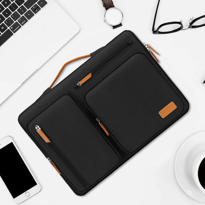 MOSISO 360 Protective Laptop Case 16 inch, 15-15.6 inch Laptop Sleeve Compatible with MacBook Pro 16, HP Acer Dell Lenovo ASUS, Side Open Carrying Case with 4 Zipper Pockets&Handle, Black