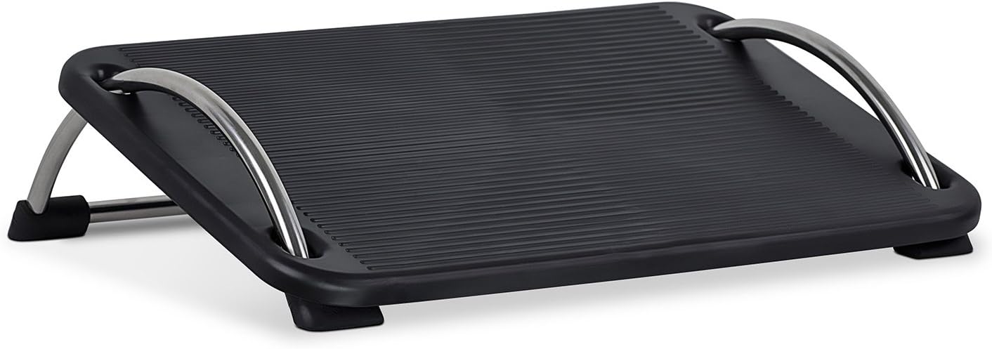 Mount-It! Tilting Footrest Under Desk | Ergonomic Office Foot Rest Adjustable | Computer Desk Foot Support | Large Platform Elevated Office Footrest with Non Slip Platform