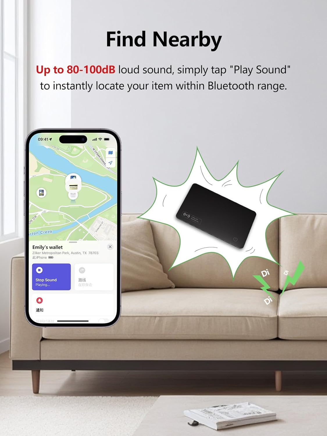Wallet Tracker Card Work with Apple Find My, Ultra-Slim Rechargeable Tracking Card Credit Card Tracker for Wallet, Luggage, Passport (for iOS, 2 Pack)