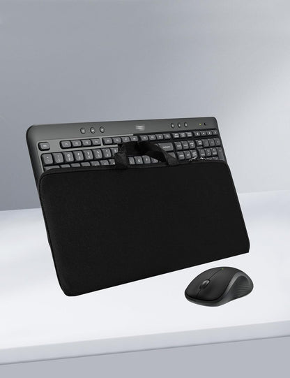 Portable Shockproof Waterproof Keyboard and Mouse Sleeve Protective Case for Logitech MK540/MK545 Advanced Wireless Keyboard & Mouse Combo; Black