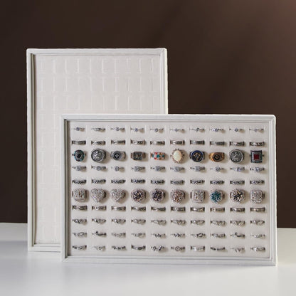 Coward Sunglass Organizer, Beige Velvet Glasses Trays - Eyeglasses Watches Jewelry Display - Men Women (8 Grids)