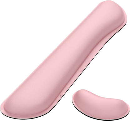Dapesuom Enlarge Keyboard Wrist Rest, Memory Foam Keyboard Wrist Cushion for Computer Desk Mats Support, Pain Relief Ergonomic Mouse Pad Rests with Non-Slip Base for Gaming, Laptop, Radiant Orchid