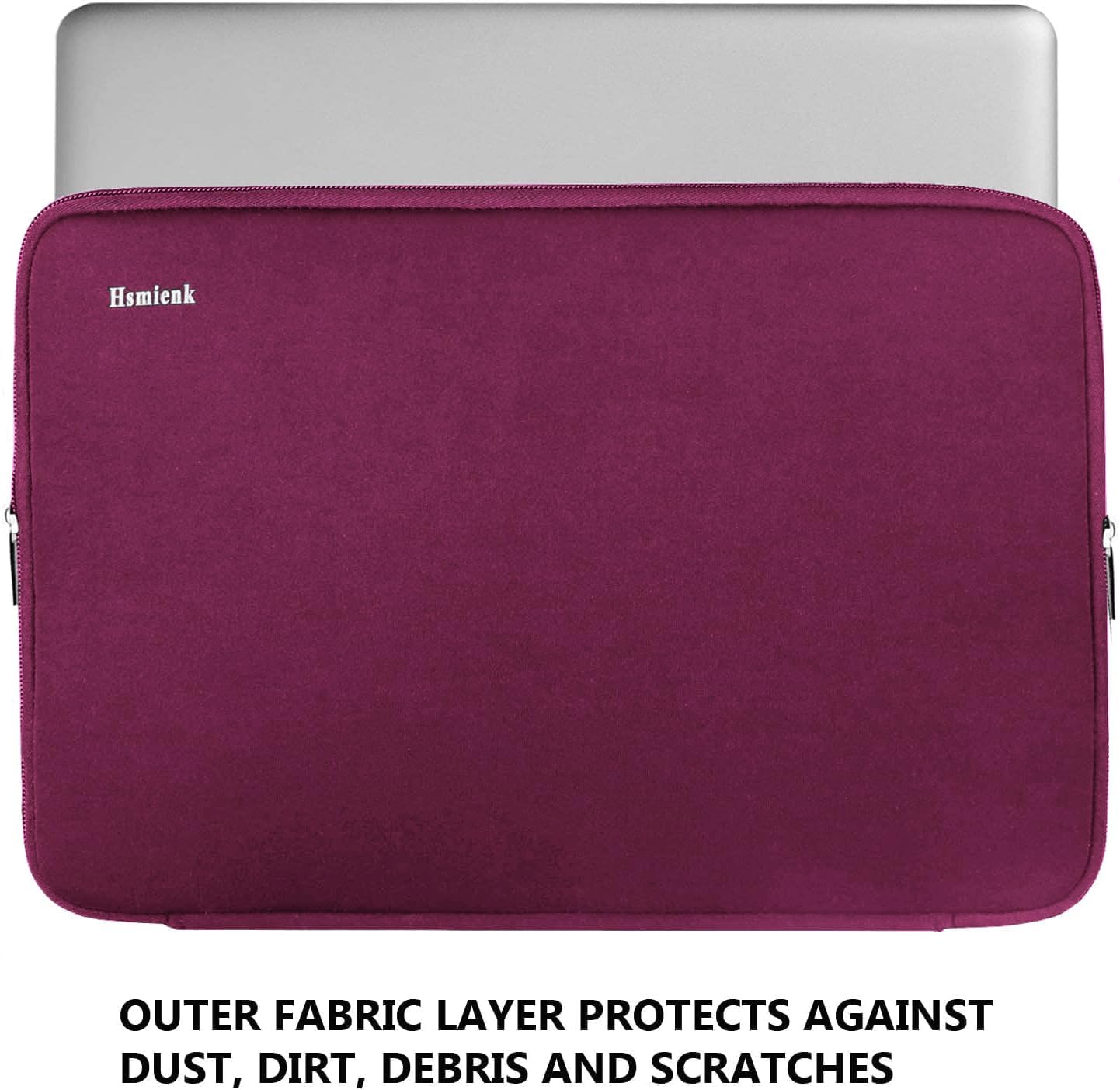 Laptop Sleeve 15.6 Inch, Durable Shockproof Protective Cover Flip Case Briefcase Carrying Computer Bag Case Compatible with 15.6 Inch HP, ASUS, Lenovo, Acer, Notebook, Computer, Black