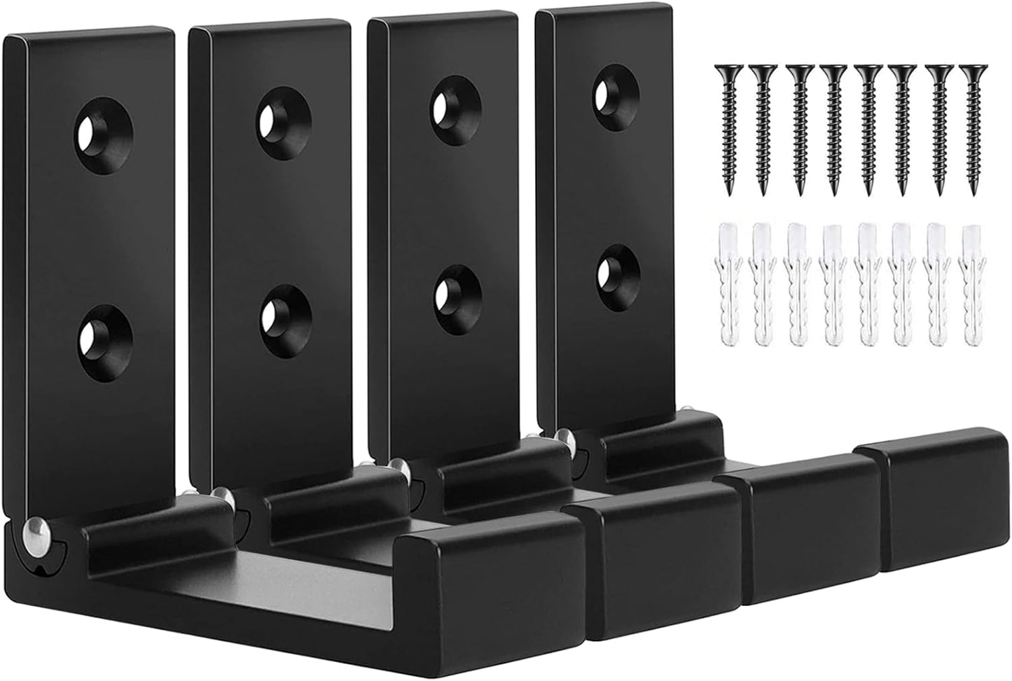 OHIYO Folding Wall Hook 2PCS Folding Coat Hooks for Hanging Heavy Duty Coat & Bag & Backpack & Hat & Headphone Foldable Coat Hooks Wall Mounted Saves Space (Black)