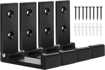 OHIYO Folding Wall Hook 2PCS Folding Coat Hooks for Hanging Heavy Duty Coat & Bag & Backpack & Hat & Headphone Foldable Coat Hooks Wall Mounted Saves Space (Black)