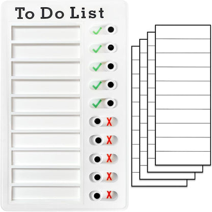 Chore Chart To Do List Adhd Tools for Kids and Adults Sliding Morning Routine Chart for Kids Detachable RV Checklist Board Reusable My Chores Checklist Task Board