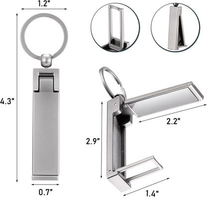 Hotop 3 Pieces Purse Hook for Table Instant Bag Hook Hanger, 2-in-1 Handbag Table Holder Hanger Set Mobile Phone Holder Foldable Storage Stylish Swivel Design for Women Desk(Silver, Gun-Black, Gold)