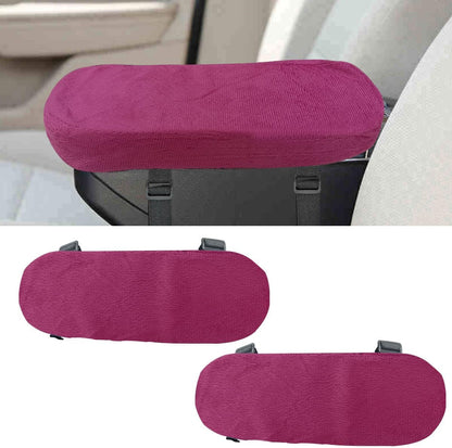 BDZMC 2PCS Car Seat Armrest Covers, Soft & Comfortable Office Chair Arm Pad, Anti-Scratch Car Armrest Cushion, Universal Car Armrest Pillow Protector Cover for Most Cars (Grey)