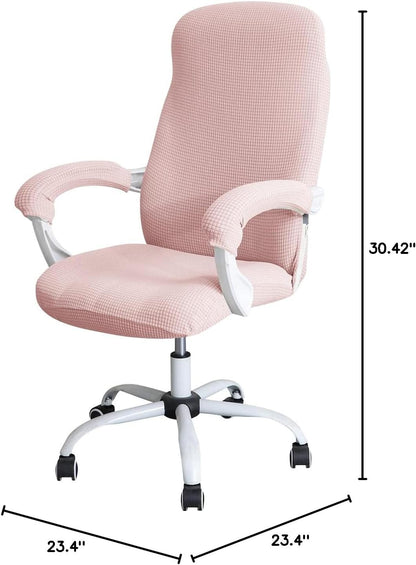 FORCHEER Office Chair Armrest Covers 12-15 Inch Velvet Elastic Black Arm Rest Covers for Desk Computer Chairs Washable