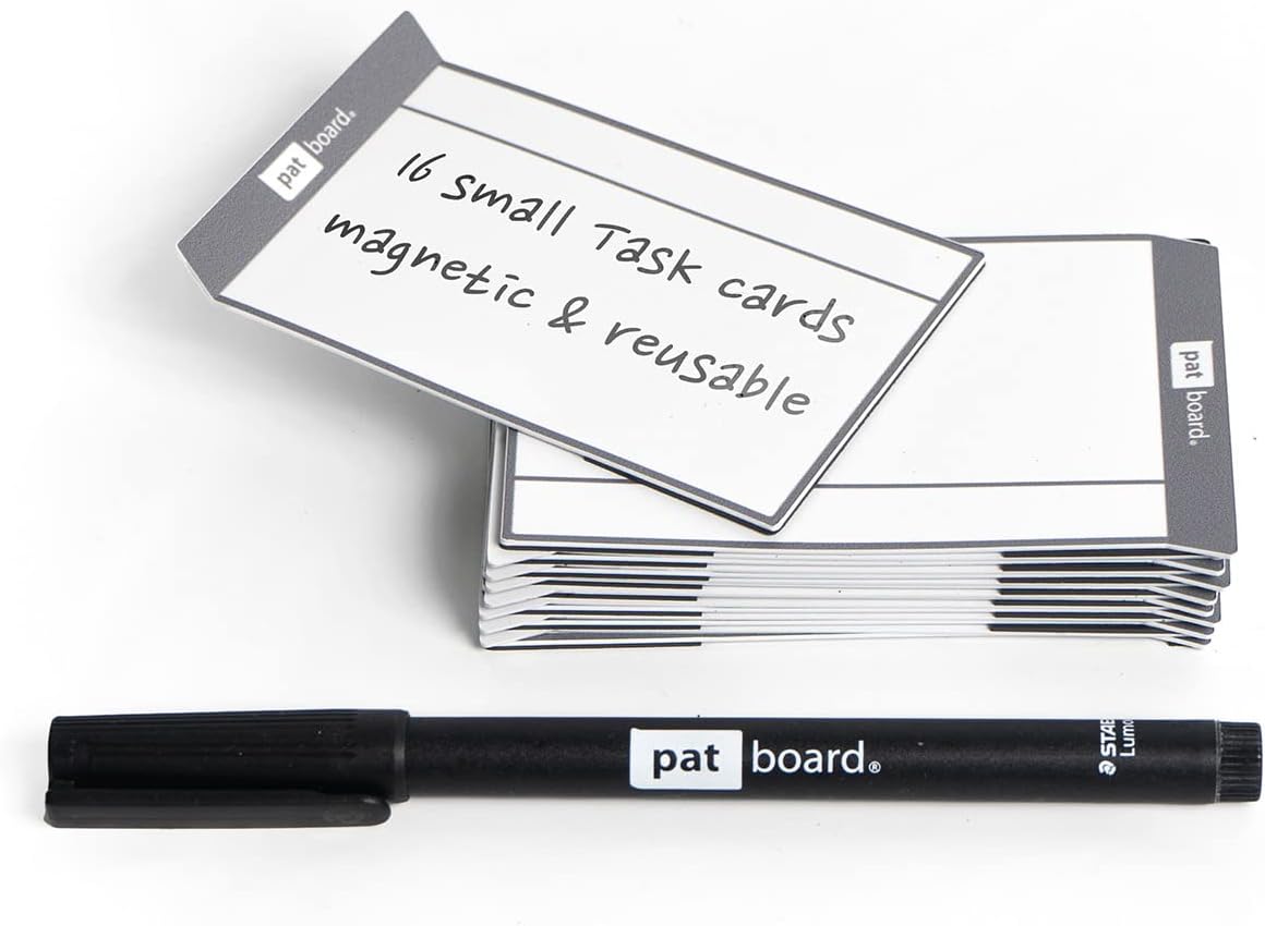 PATboard Scrum Board and Kanban Board - Magnetic Task Cards - S (Small) - Set of 16 - Orange