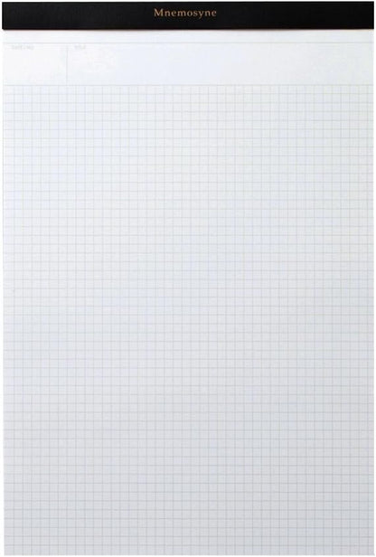 Maruman Mnemosyne Lined Notebook- Vertical A5, 5.83" x 8.27", 70 Sheets / 140 Pages, 7mm College Ruled With Center Line Journal, Perforated Pages & Wire-Bound to Lay Flat, Black, Made in Japan - Colors B