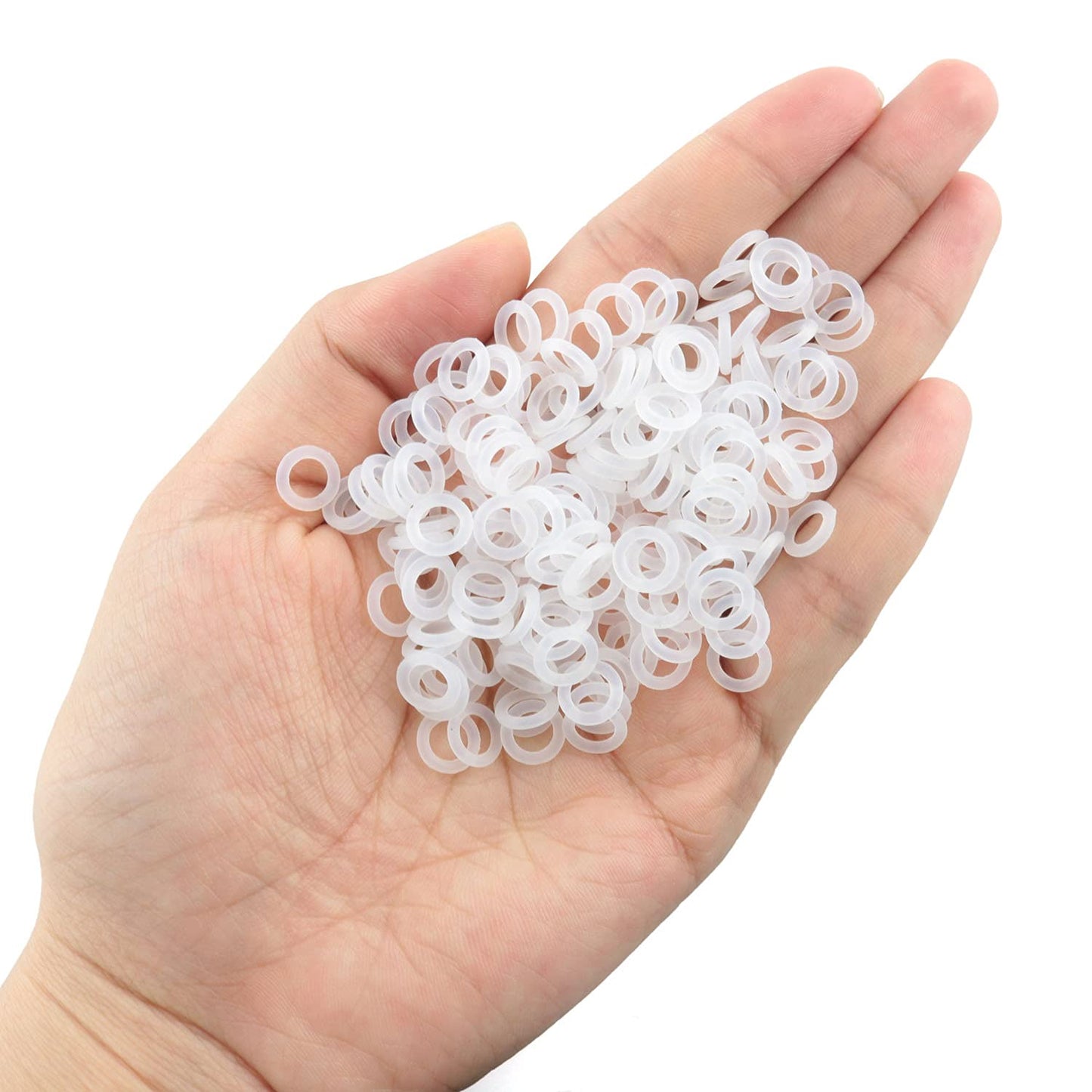 DGZZI 150pcs Rubber O-Ring Switch Dampeners Keycap 8x5x1.5mm Clear White Cherry MX Switch Keyboard Damping O-Ring