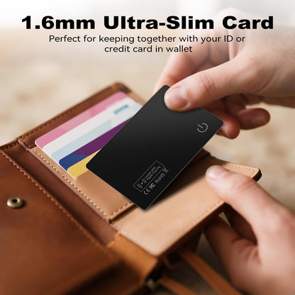 4-Pack 2026 MFi Certified Air Card Tag Tracker Wallet Tracker Card| Ultra Slim 0.07in, IP68 Waterproof | Works with Apple Find My (iOS) | for Wallets, Keys, Luggage,Bags,eirix Manufacturer