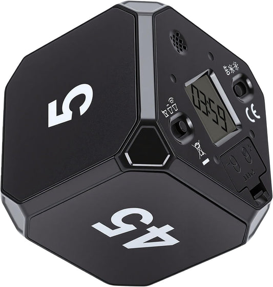 Silent Desk Study Timer Efficient Cube Shape Time Management Tool for Study Work Office